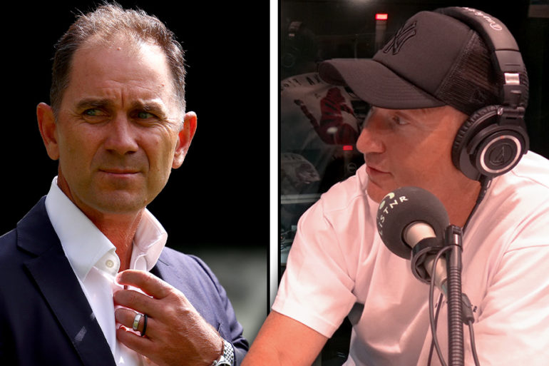 Justin Langer when being inducted into the Australian sport Hall of Fame and Brad Haddin in the LiSTNR studio