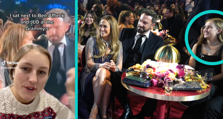 grammy's seat filler explains to cliffo and bronte what happened between jlo and ben affleck at the grammys