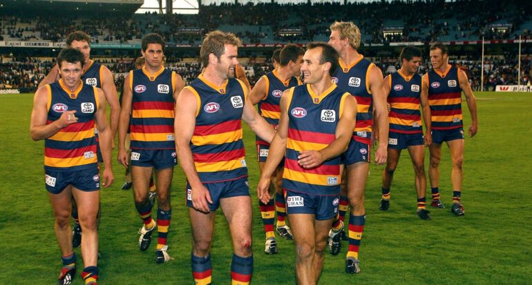 Mark 'Roo' Ricciuto with former crows team mates and on choosing captain