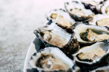 Oysters on a plate.