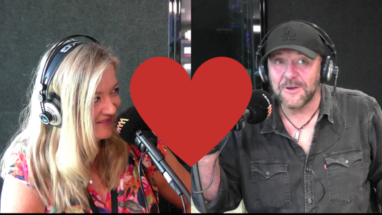 Tanya & Steve with a love heart in between them.