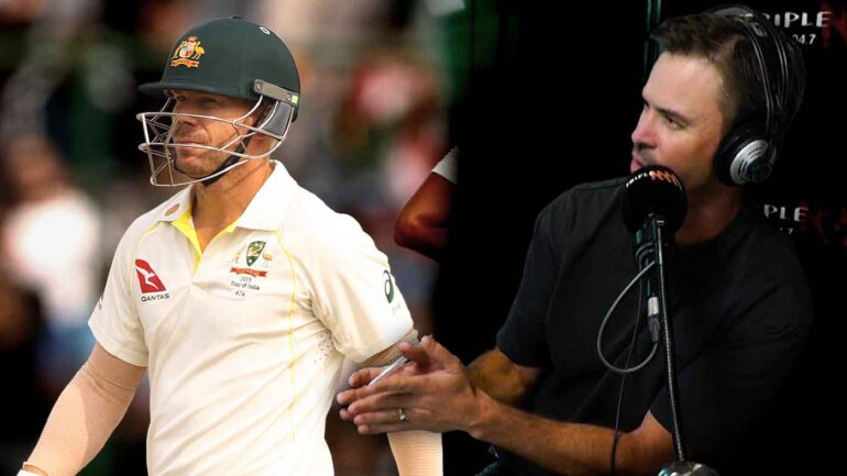 Greg Blewett and David Warner. This image has been digitally altered