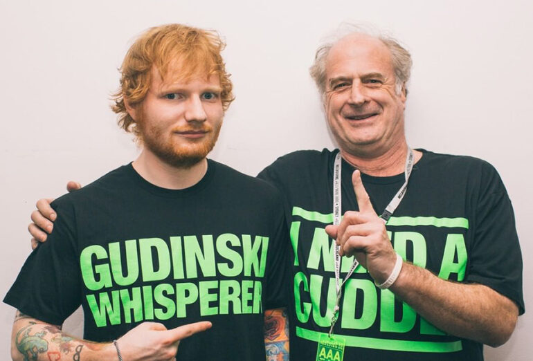 Ed Sheeran and Michael Gudinski