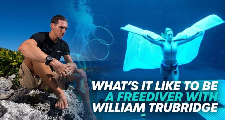 will trubridge free diver breathing under water