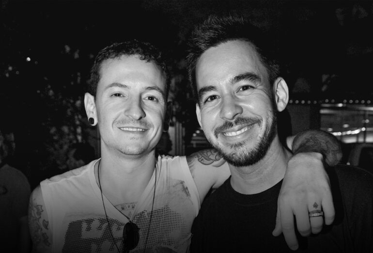 Chester Bennington and Mike Shinoda of Linkin Park, 2009.