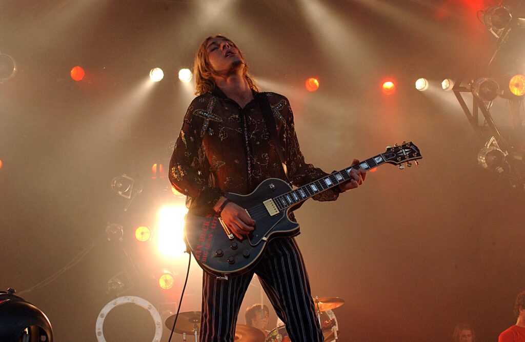 Daniel Johns of Silverchair at Big Day Out on the Gold Coast, January 01, 2002. (Photo by Bob King/Redferns/Getty)