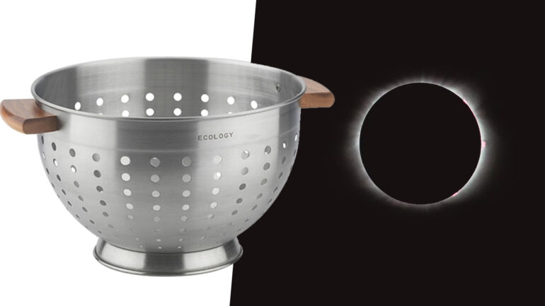 Dr Brad Tucker from ANU recommends the humble household colander to watch the solar eclipse.Seriously.