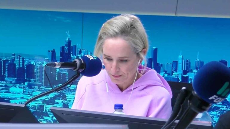 Fifi Box visibly distraught in studio