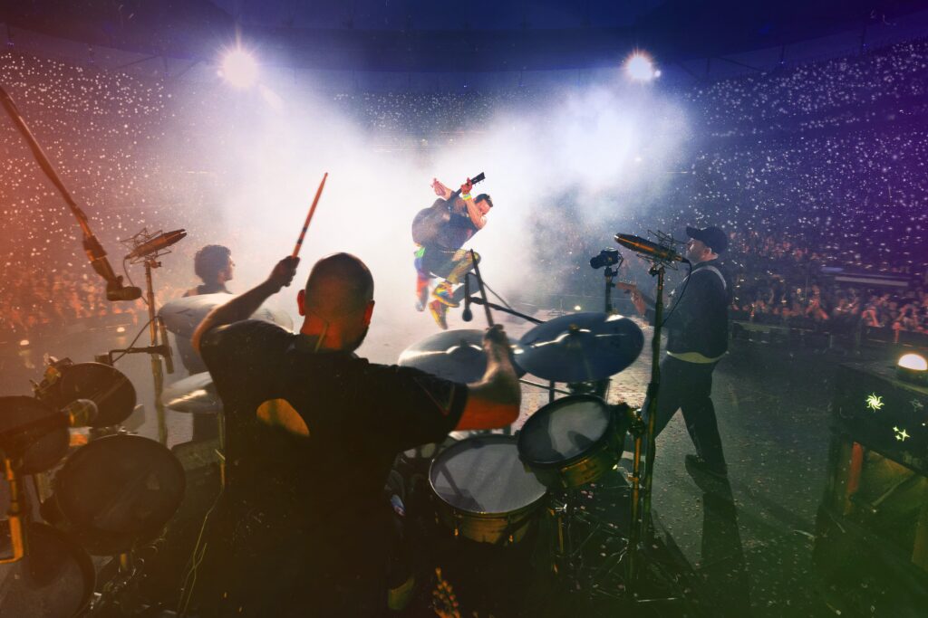 Coldplay live at Wembley. Shot by Stevie Rae Gibbs.