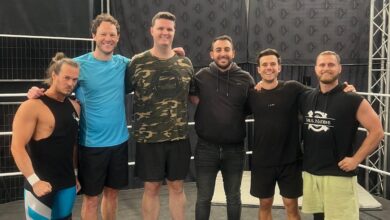 Nick & Ducko with Newcastle Pro Wrestling trainers