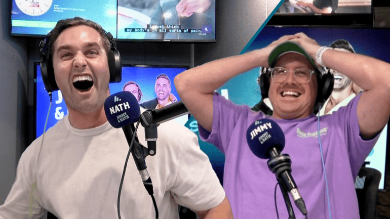 JIMMY & NATH LOOKING SURPRISED WITH SMALLZY AND MITCH CHURI