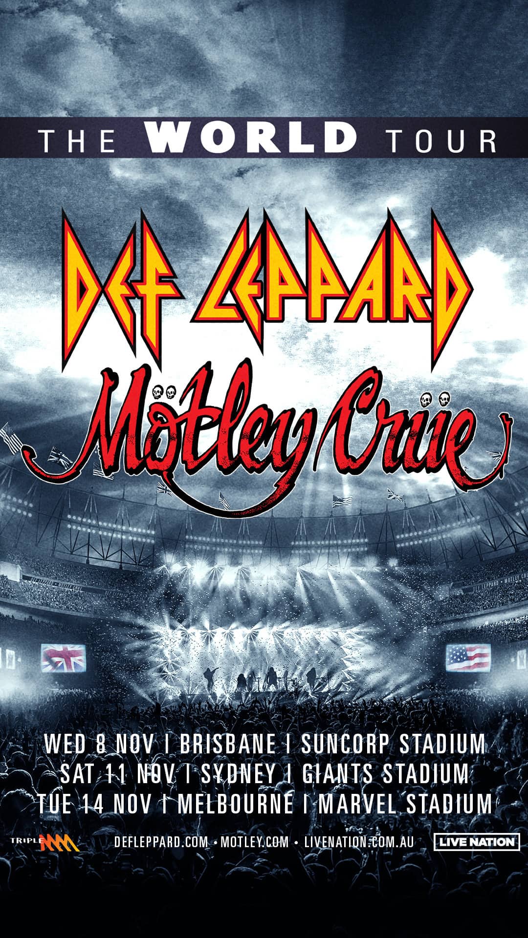 Def Leppard and Mötley Crüe Bring 'The World Tour' to Australia