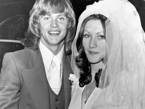 John farnham and Jillian Billman on their wedding day, 18 April 1973 (Source: National Film and Sound Archive)