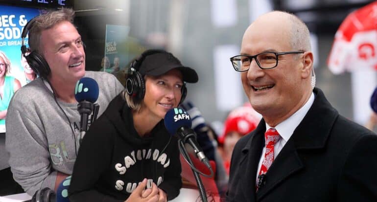 kochie on bec and soda about leaving sunrise