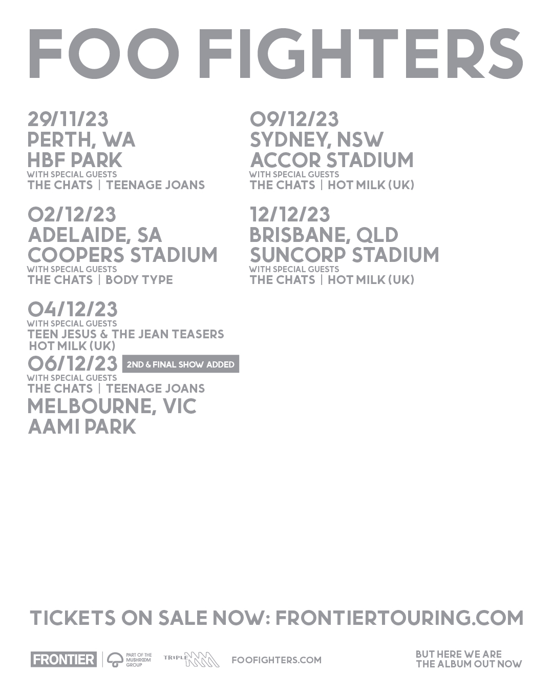 Foo Fighters Australian Tour Everything You Need To Know