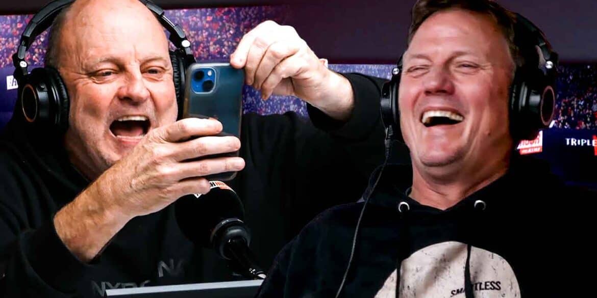 Billy's topical - and slightly fruity - rain joke gets a laugh out of JB