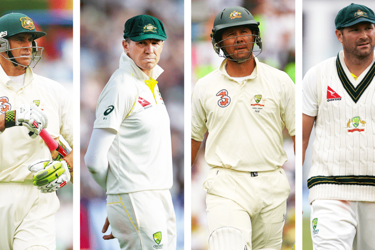 Hayden Siddle Ponting Harris Haddin