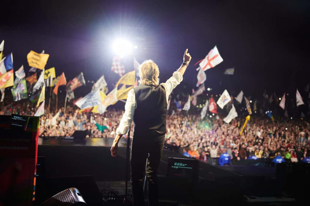 Sir Paul McCartney waves to the crowd at Glastonbury - June 2022
(Image: Supplied/MPL Communications)