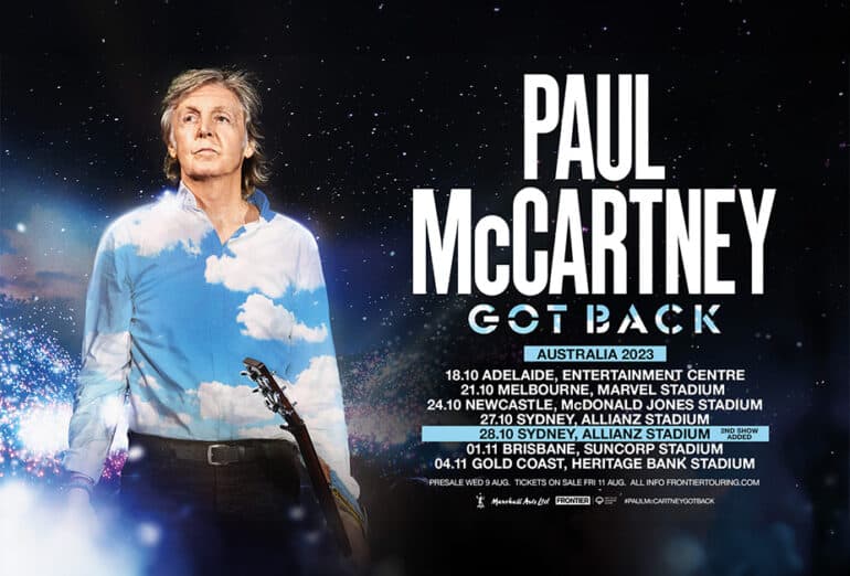 Paul McCartney: Got Back Australian tour artwork.