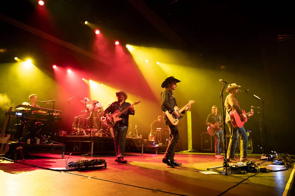 Midland pictured on stage performing at The Enmore Theatre in Sydney on Sep 03, 2023 (Image: Chris Neave)