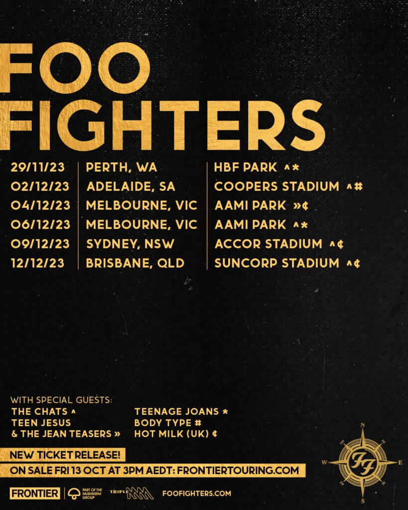 Foo Fighters Australian Tour art
