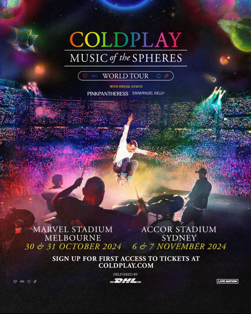 Scott Sharp Kabar Coldplay Australia Tour 2024 Melbourne