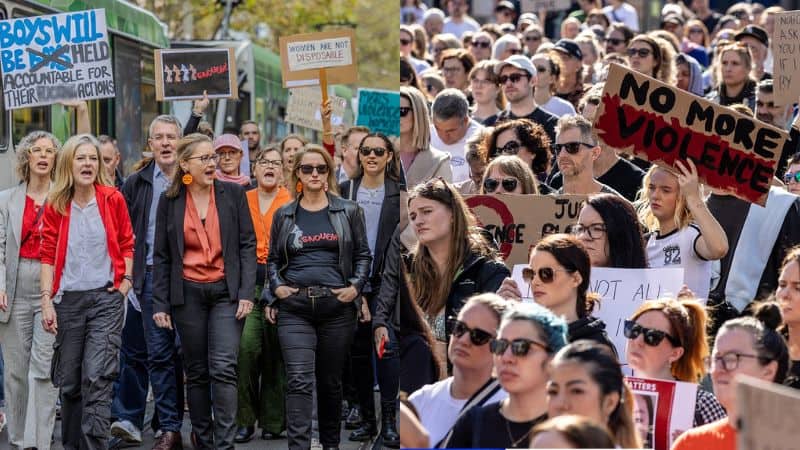 Thousands Rally In Melbourne Against Gender-Based Violence