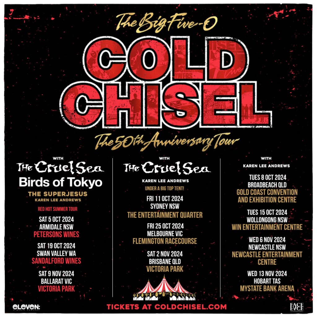 Cold Chisel Announces 50th Anniversary Tour The Big Five 0 