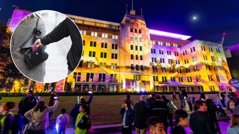 pickpockets warning for vivid Sydney