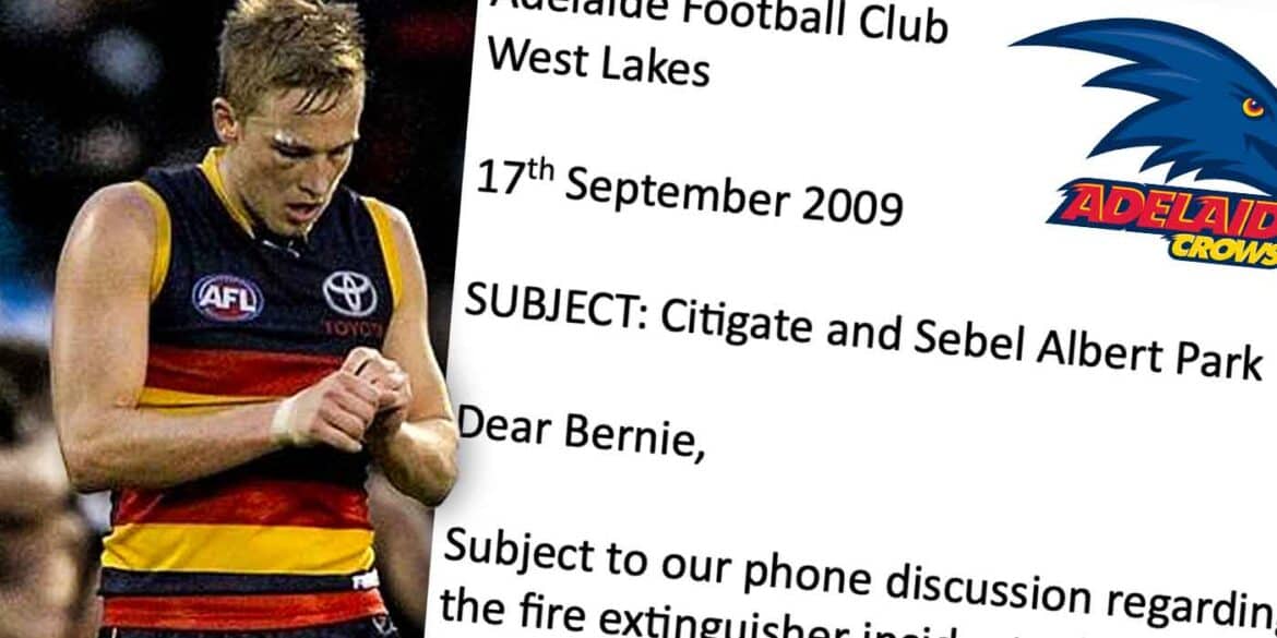 We Uncovered The Adelaide Officials Letter To Bernie Vince After A Fire Extinguisher Prank Went Wrong