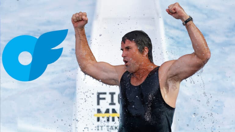 pat rafter does big freeze slide for charity