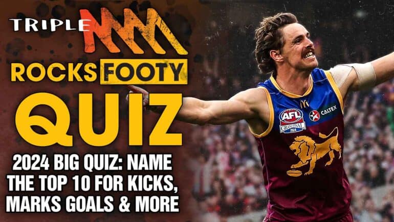 Triple M Footy Big Quiz Of 2024: Name The Top 10 For Kicks, Marks, Goals And More