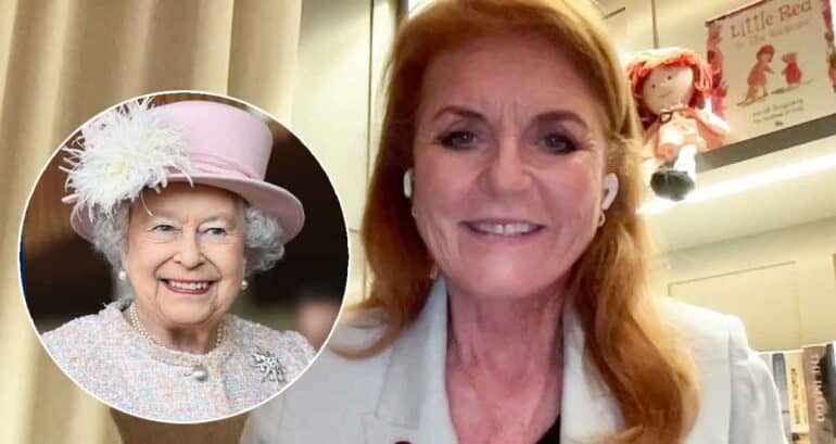 Sarah Ferguson, Duchess of York, and Queen Elizabeth II