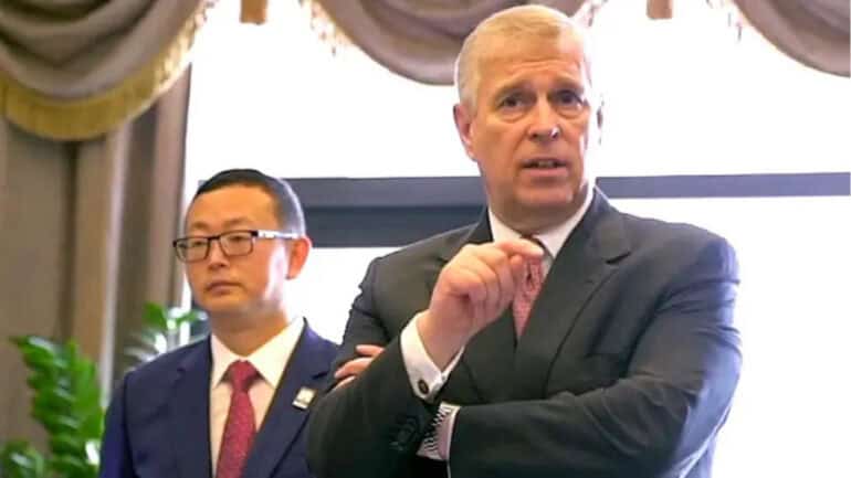 Prince Andrew and alleged Chinese spy Yang Tengbo