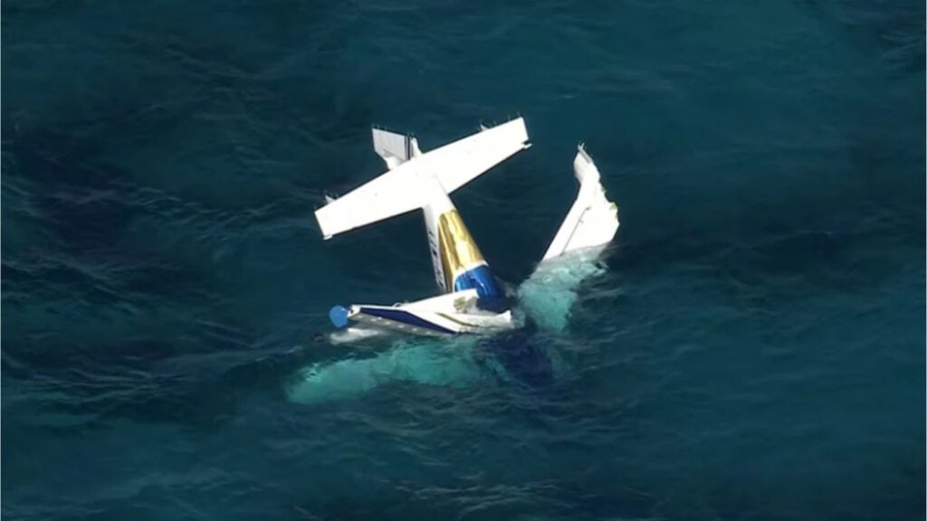 Three missing after seaplane nose dives off Rottnest Island