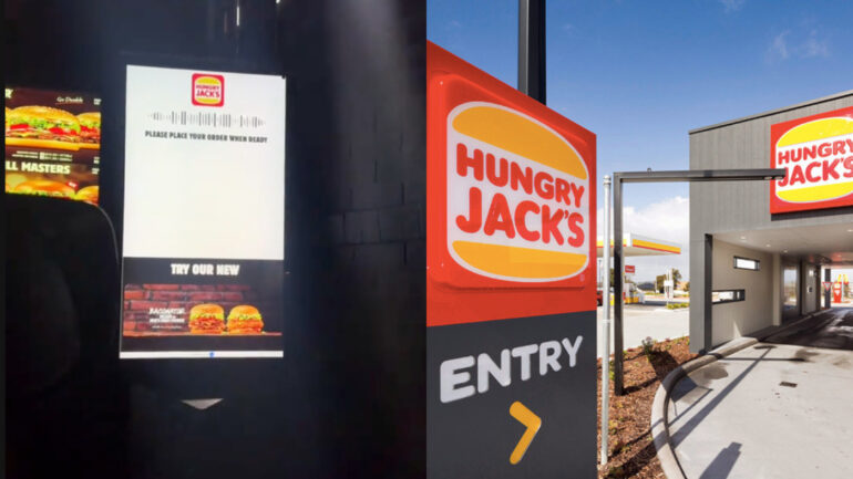 A new AI assistant at Hungry Jacks at one of its drive-thru restaurants in Sydney.