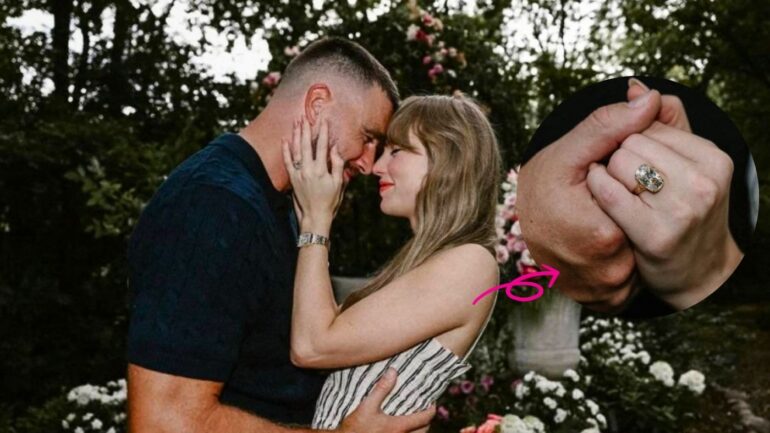 Pop superstar Taylor Swift and NFL champion Travis Kelce have announced their engagement, sparking a frenzy online.